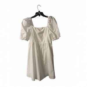 NWT Copper Key White Puff Sleeve Babydoll Dress Medium